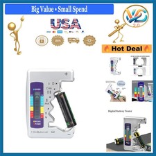 Digital Battery Tester with LCD Display, Universal Battery Capacity Analyzer