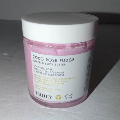 Truly Coco Rose Fudge Whipped Body Butter, Coconut & Rose 4 oz
