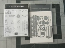 Stampin Up IT STARTS WITH ART Stamp Set ARTS & CRAFTS Dies ***NEW***