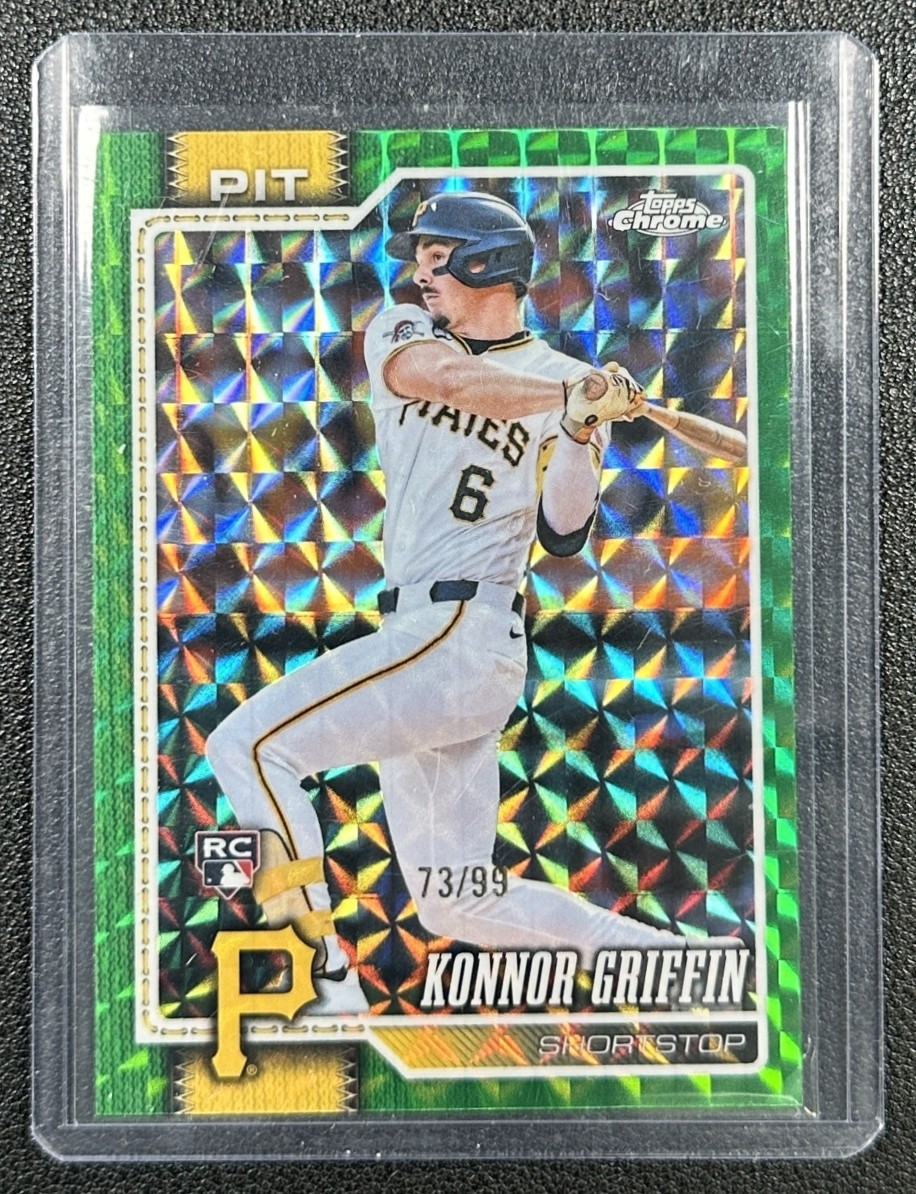 KONNOR GRIFFIN 2026 TOPPS CHROME #74 ROOKIE GREEN GEOMETRIC REFRACTOR RC 73/99