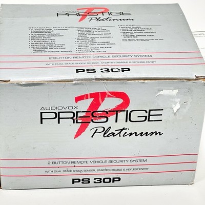 Audiovox Prestige Platinum PS 30P Car Alarm Security System NOS Shock Sensing