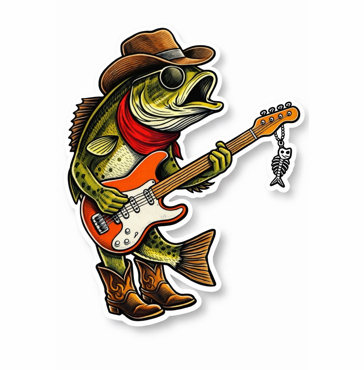 Sticker Car Bumper Decal  Large Mouth