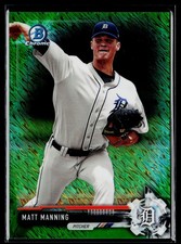 2017 Bowman Chrome Prospects Matt Manning Green BCP122 (/99)