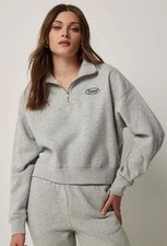 NWT Women s Prince Pickleball gray partial zip sweatshirt-Size M RT 35