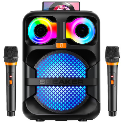 Jyx Bluetooth Party Speaker RGB Lights Dual Microphones Remote for Home Outdoor