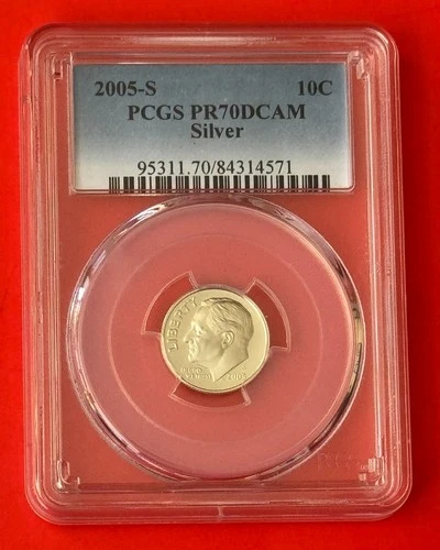 2005 S US Dime Silver - 10C PCGS PR70DCAM - Silver