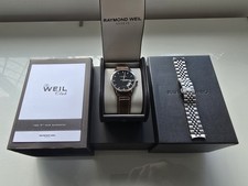 Raymond Weil Freelancer Men's Stainless Steel Watch 2770 On Brown Leather Strap