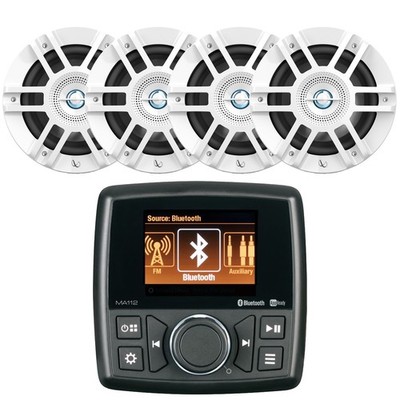 Marine Audio MA112 Bluetooth Marine Radio Receiver,4x Infinity 6.5'' 300W Speaker