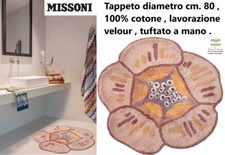 MISSONI round carpet diameter cm. 80 Cotton 100 Machine Washable