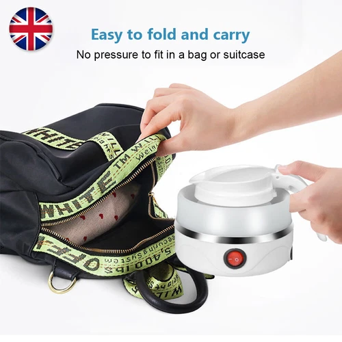 600ML Portable Collapsible Electric Water Kettle for Travel, Camping & Caravan - Picture 6 of 14