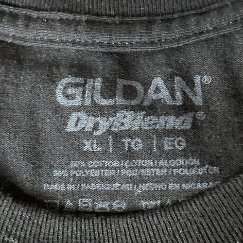 DODGE RAM Mens T Shirt Size XL Regular Fit Black Spellout LOGO GILDAN DRY BLEND - Picture 5 of 5