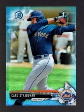 2017 BOWMAN CHROME SKY BLUE REFRACTOR BDC179 CARL STAJDUHAR RC 92/399 METS 