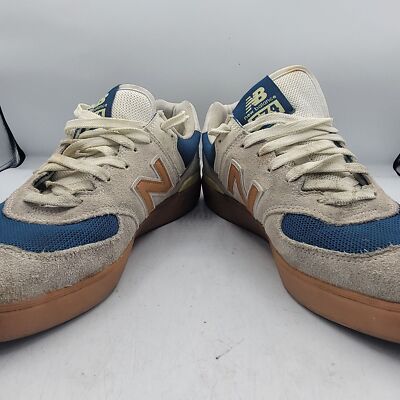 New Balance All Coasts Mens 11.5 White Gold Beige Cream Blue Shoes AM574WYG New Balance All Coasts Mens 11.5 White Gold Beige Cream Blue  main image 4