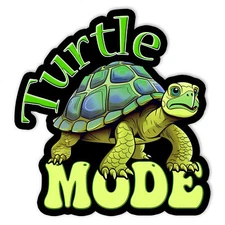Turtle Mode Sticker Decal