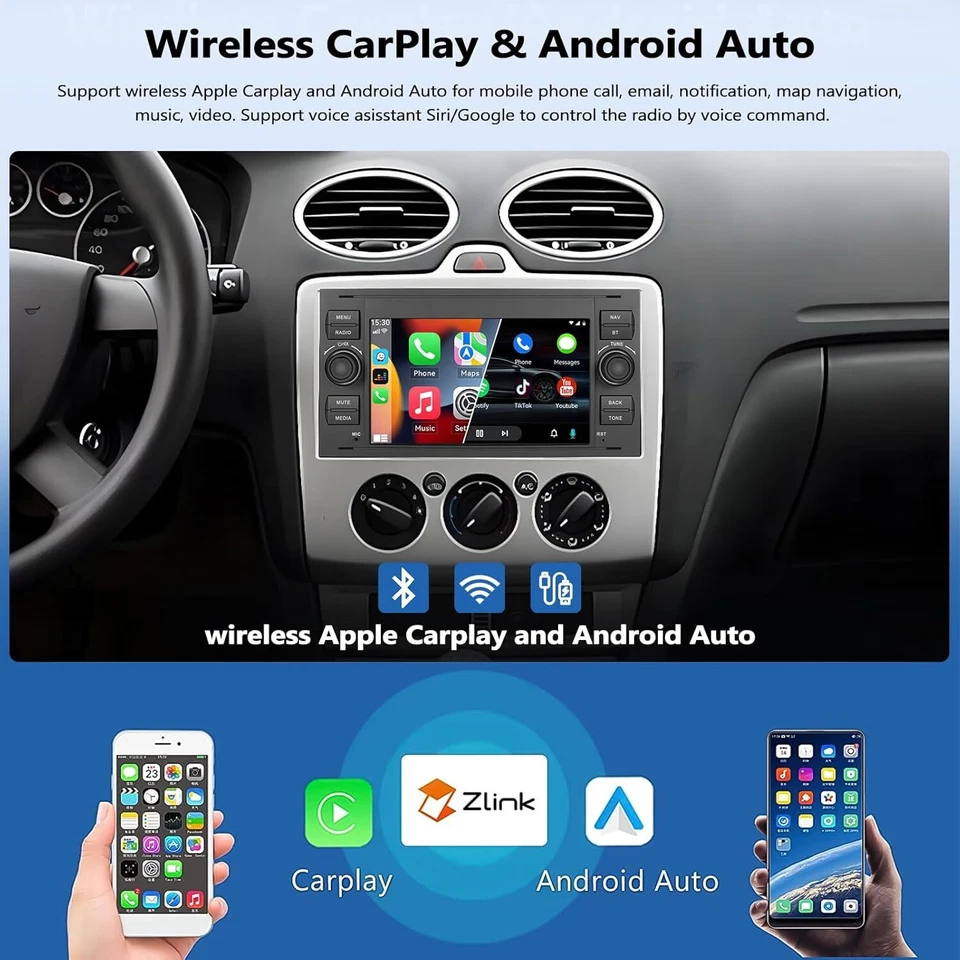 Android 13 For Ford Fiesta 2006 2007 2008 Apple CarPlay Car Stereo BT GPS Radio - Image 3 of 4