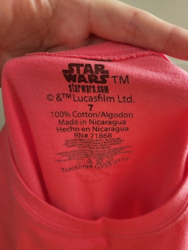 Star Wars The Force Awakens Rey Girls T-shirt Size 7 - Picture 3 of 3