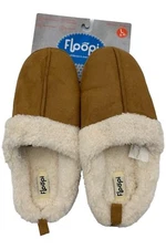 Floopi Women's Selene Faux Suede with Aztec Trim Clog Slipper Chestnut