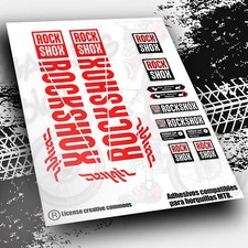 Adesivi Compatibili Forcelle ROCK SHOX DOMAIN Adesivi Decalcomanie Adesivi PB26