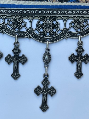 Tapiz Ortodoxo Virgen María y Cristo Niño Colgante de Pared - 20cm x 45cm - Imagen 7 de 8