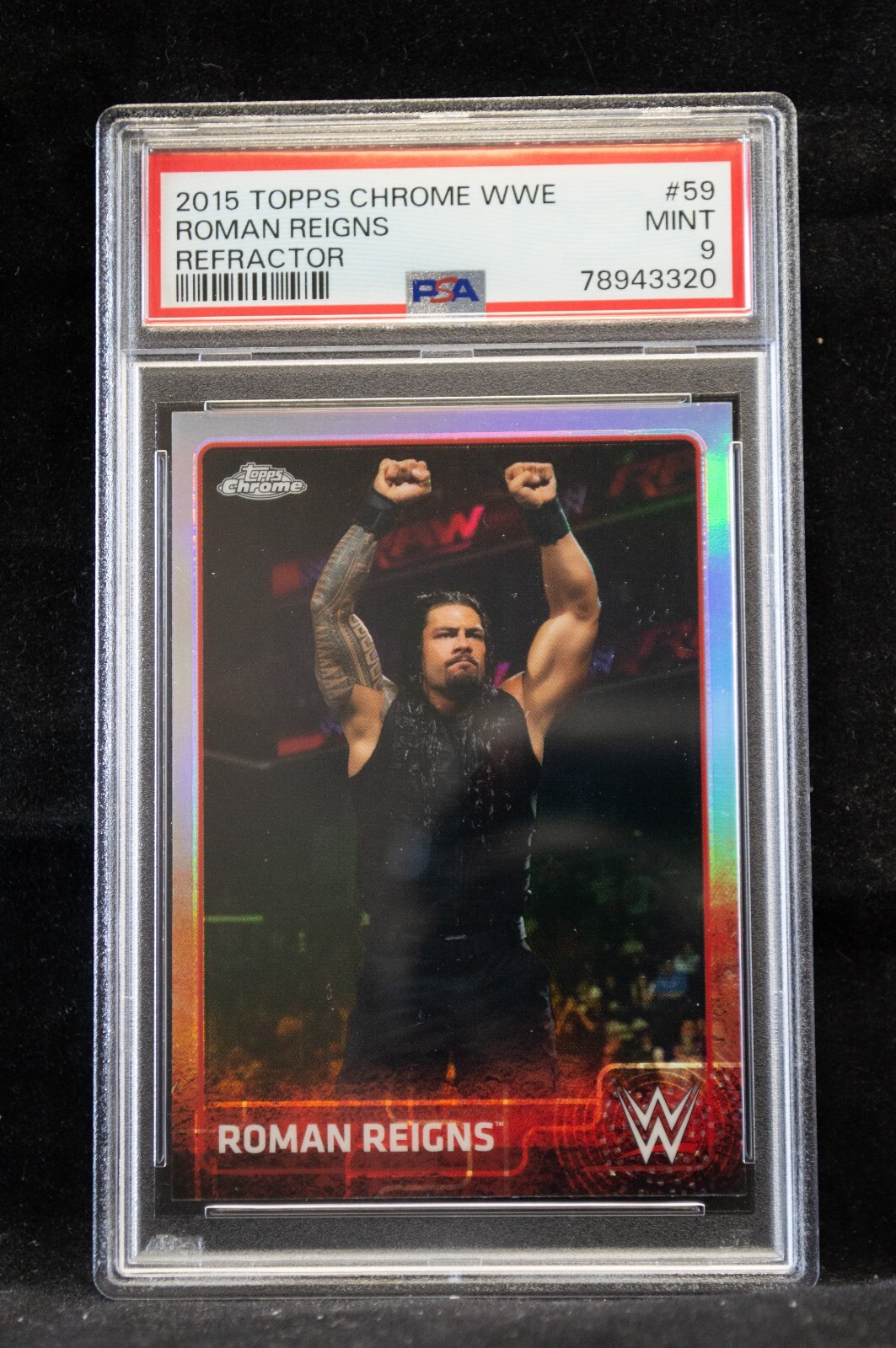 2015 Topps Chrome WWE Roman Reigns #59 PSA 9 Refractor