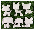 6lot lps Main 5 Collie Cat Great Dane Dachshund Spaniel White Base Molds Lps Toy
