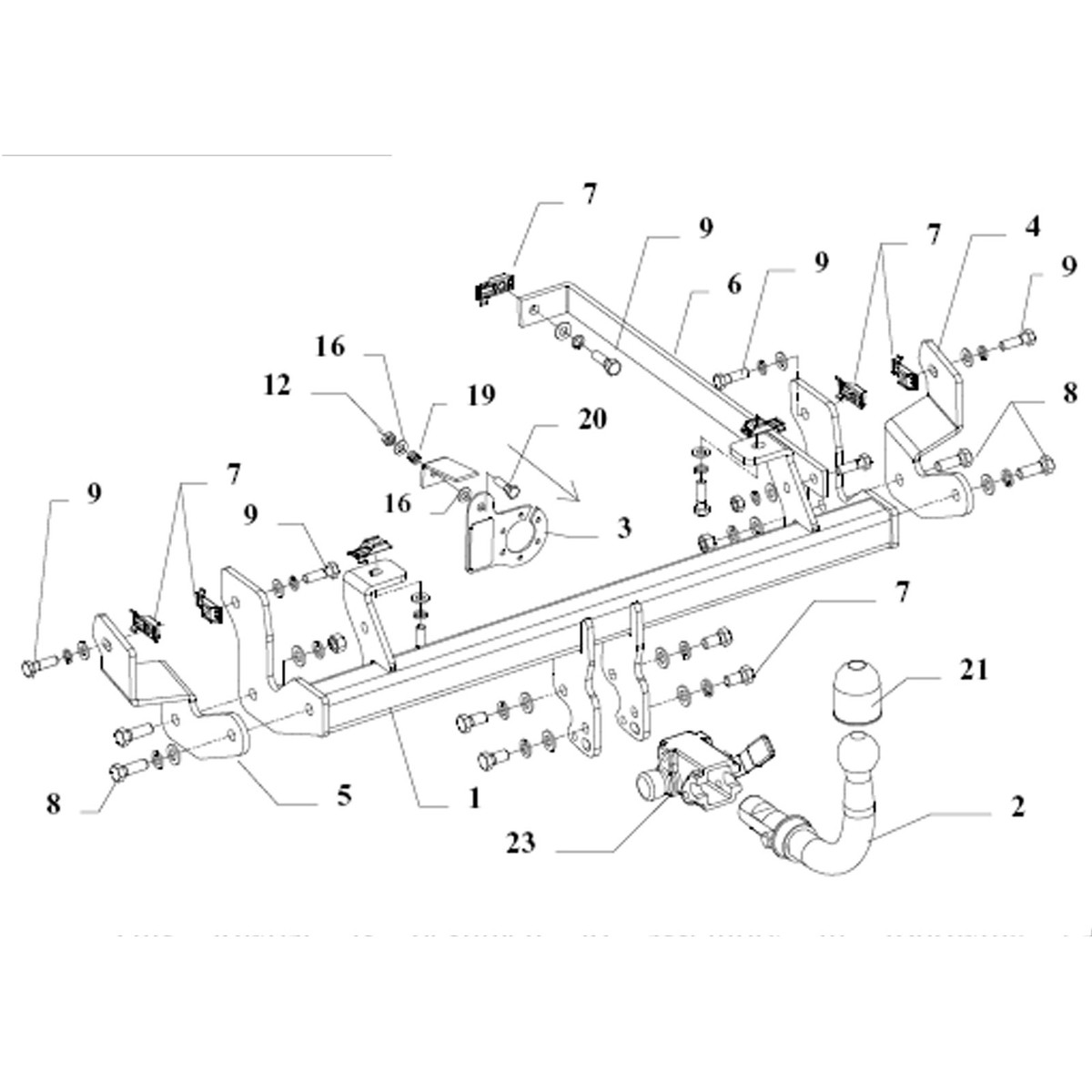 Attelage Citroen C8 2002-2005 démontable sans outil Auto Hak