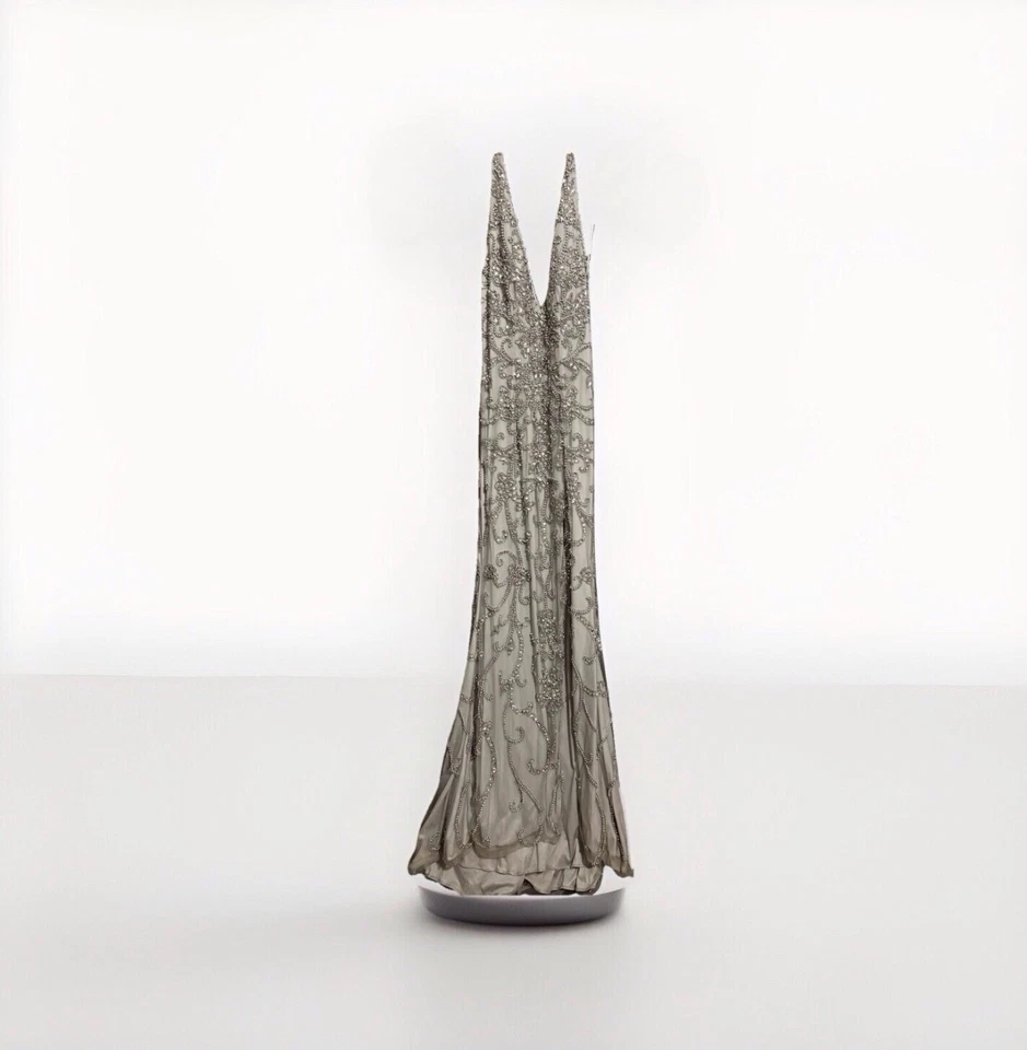 Vestido feminino Terani Couture strass baile de formatura comprimento até o chão tamanho 8 - Imagem 3 de 4