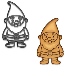 Garden Gnome Cookie Cutter - 4x2.22 Inches (Random Color)