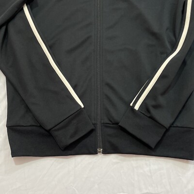 ジャケット・アウター FOOTBALL JERSEY TRACK JACKET Adidas Track Full Zip Jacket Large Stitch Back Logo Size Medium
