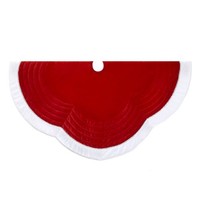 Kurt Adler 48-inch Velvet Red With White Border Treeskirt, New, Free Shipping on sale Kurt Adler 48-inch Velvet Red With White Border Treeskirt, New, Free Shipping on sale