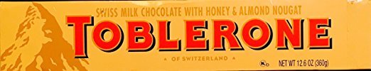 Extra Large Toblerone Swiss Milk Chocolate Bar - 12.6Oz (360g)