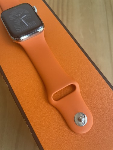 Apple Watch Hermès Series 6 40mm Stainless Steel with Orange Single Tour - Picture 8 of 12