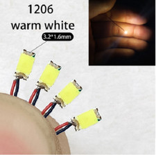 1206 Red Yellow Blue Green White Orange Warm Smd Led Pre-wired For Model 30cm 3v