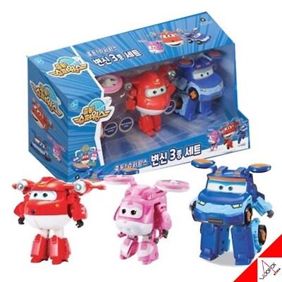 Super Wings Season6 Transformer Robot 3-Type Set Hogi Ari Leo Toy Brand New 2023
