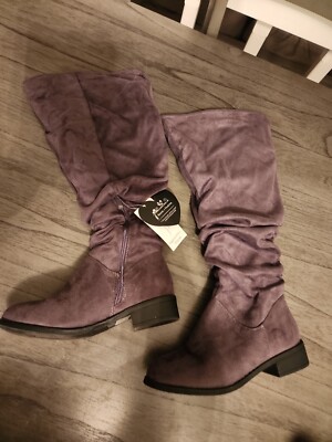 Womens Grey Suede Boots Size 7