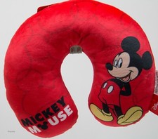 Disney Mickey Mouse 11x13" Red Neck Pillow Travel Accessory NWT