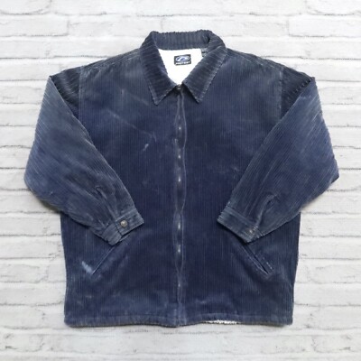 に*い様 90s BLUNT Corduroy jacket usa Vintage Protest Big Corduroy Jacket Size L Navy Blue 90s Raver