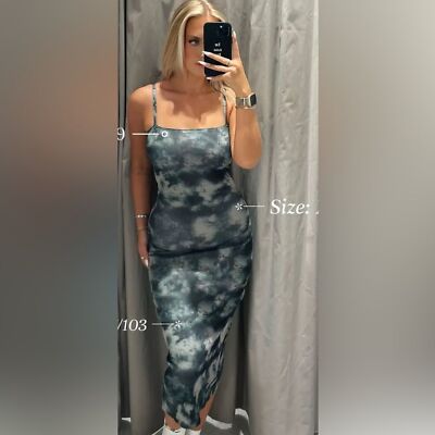 ZARA Tie dye print knit strapless dress 6427/103