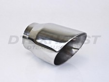 Dt-25124s Double Wall Angle Stainless Exhaust Tip 2.5 Inlet 4 Outlet 6 Length Dt-25124s Double Wall Angle Stainless Exhaust Tip 2.5 Inlet 4 Outlet 6 Length