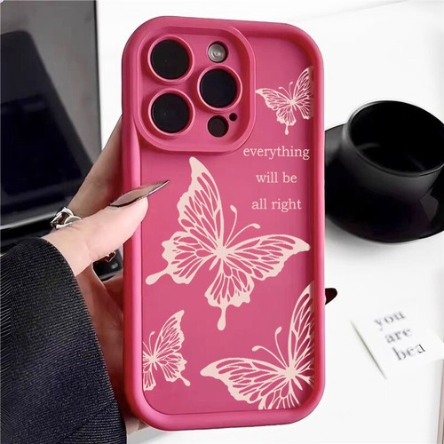 Girl Butterfly Case For iPhone 16 15 17 Pro Max Air 14 13 12 XR ShockProof Cover - Picture 12 of 17
