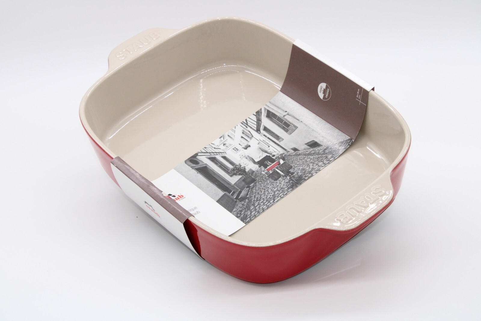 Staub Auflaufform 34 x 26cm 3,5 Liter Rot Taupe Keramik Ofenfest bis 300°