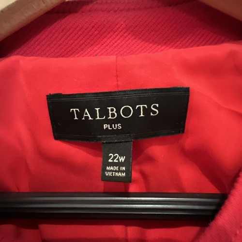 Veste blazer équestre femme Talbots rouge bouton crochet carrière militaire taille 22W - Photo 9/20