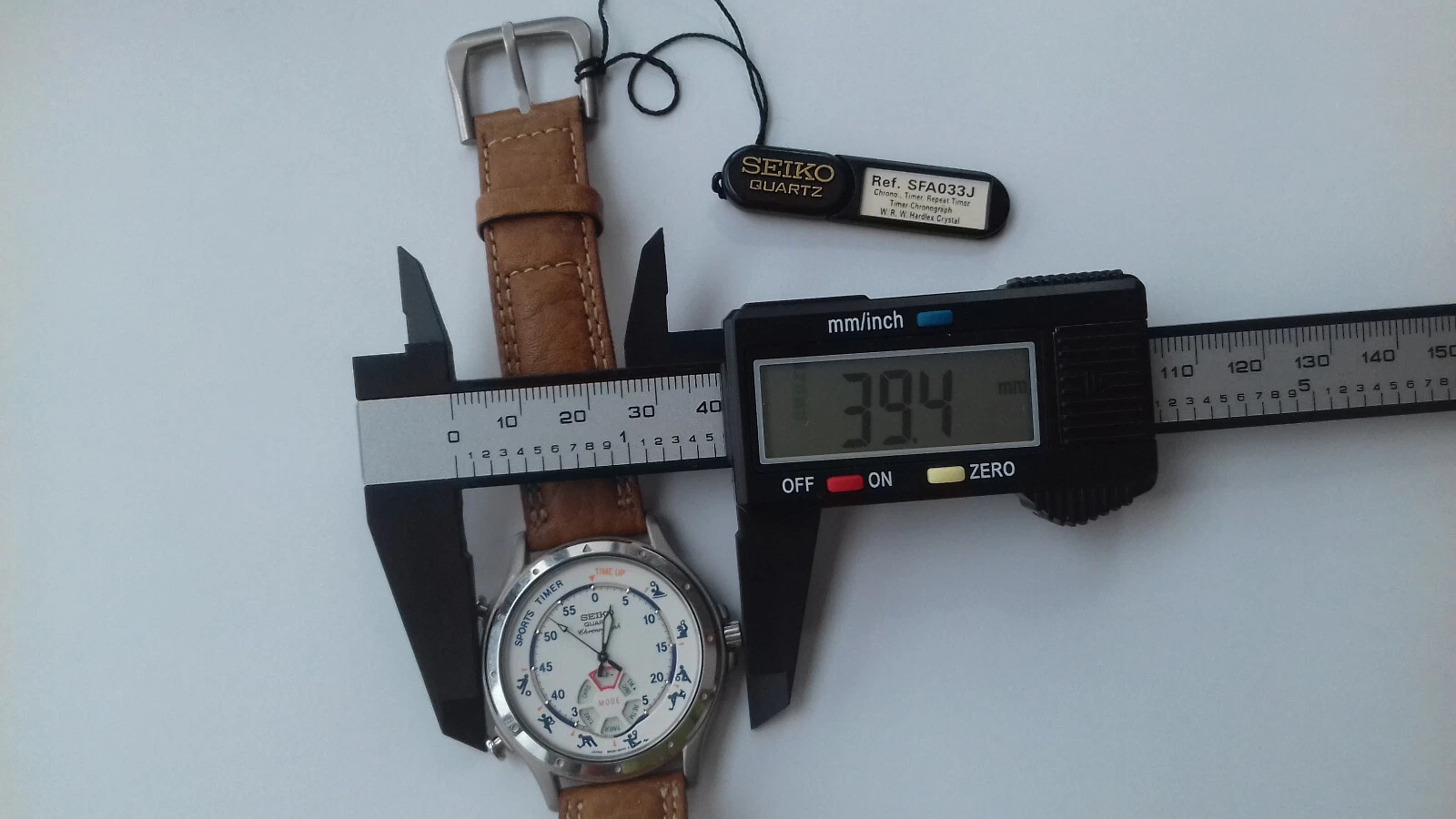 Seiko Magic Hands SFA033J - Minuterie Sport Vintage Rarissime Des Années 90, Boîtier Transparent
