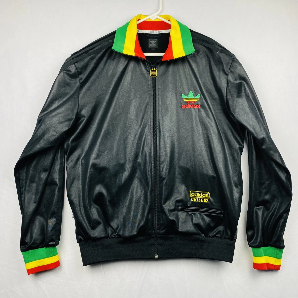 Adidas Chile 62 Rasta Jamaica Track Jacket Bob Marley Mens Size Large Rare  | eBay
