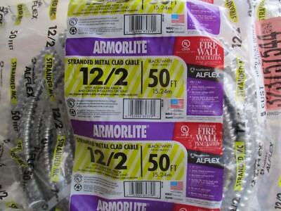 Southwire Armorlite 12/2 Stranded Metal Clad Cable 50'