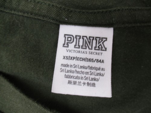 Victoria's Secret PINK Size XS Womens Green V-Neck Short Sleeve Athletic Top 585 - Picture 8 of 9
