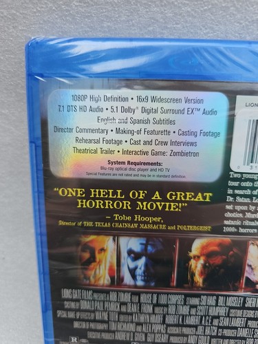 House of 1000 Corpses Blu Ray 2002 NEW & SEALED with bonus features Dolby Sound - Imagen 3 de 9