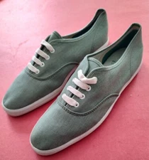 Vintage PF Flyers Green Canvas Sneakers Pre 73 BF Goodrich Shoes Women's 6.5 