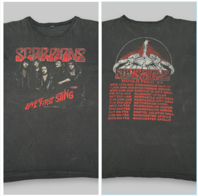 SCORPIONS  Love at First Sting Tour  1984, Vintage, Retro, Black shirt, Fan gift