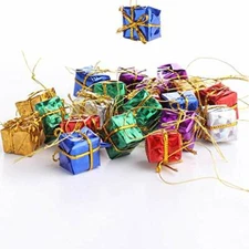 Lot of 144 Miniature Assorted Foil 1:12 Gift Boxes for Christmas & Holiday Decor